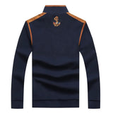 Tace & Shark Men Sweater Pullovers High Quality Embroidery Half Zipper Turtleneck Sweater Men Gift for Men