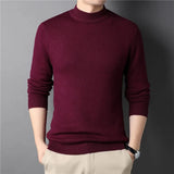 MRMT 2023 Brand New Men's Cashmere Sweater Half Turtleneck Men Sweaters Knit Pullovers For male Youth Slim Knitwear Man Sweater