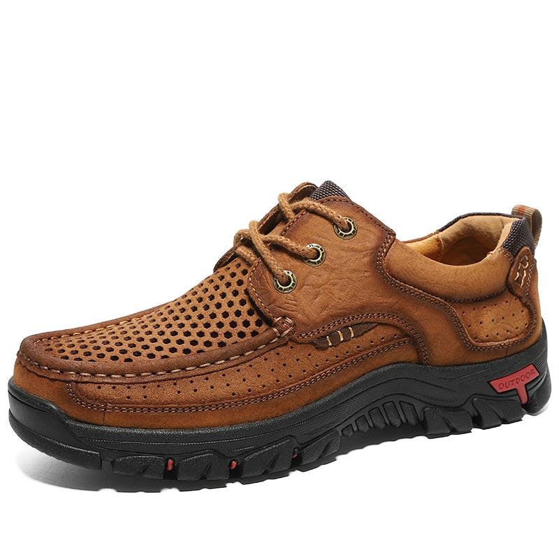 High Quality Men's shoes 100% Genuine Leather Casual Shoes Waterproof  Work Shoes Cow Leather Loafers Plus Size 38-48