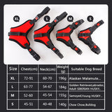 Large pet Dog Harness All Weather Service Nylon Dog Vest Padded Adjustable Safety Vehicular Lead For Dogs Pet