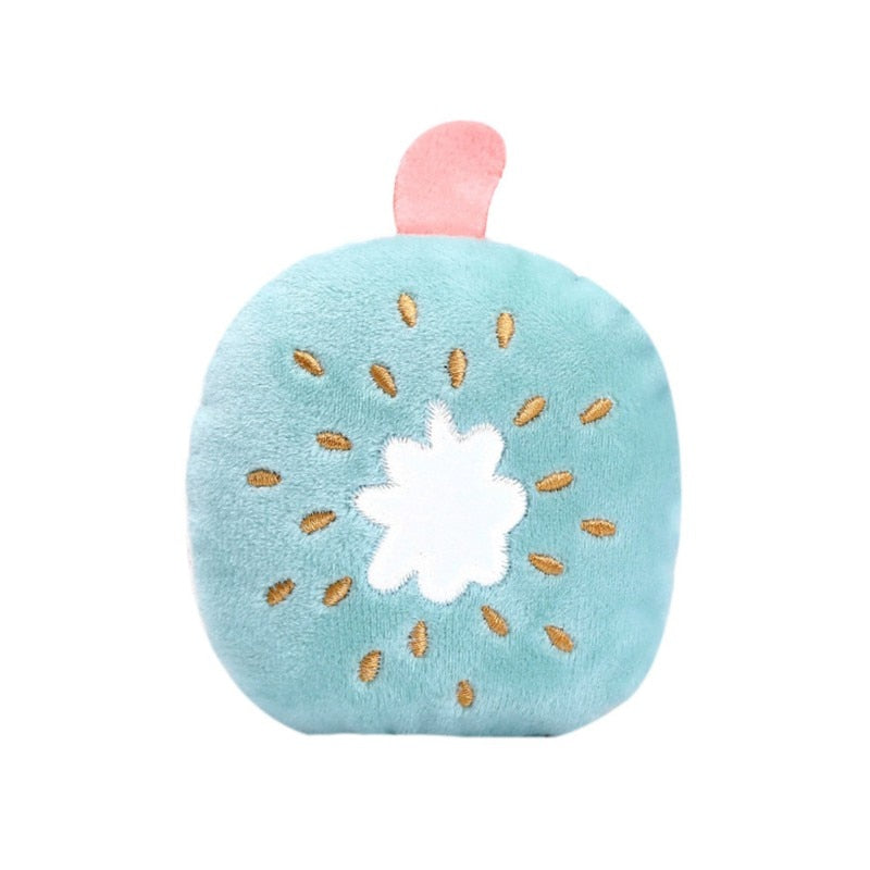 Dog Toys Plush Fruit Shaped Squeaky Cleaning Teeth Chew Toy Interactive Pet Molar Pet Toy For Dogs To Relieve Stress