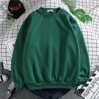 Winter Thickened Women Men Sweater Loose Joker Solid Color Lovers Couples Long Sleeve Fashion Pullover Top Blouse