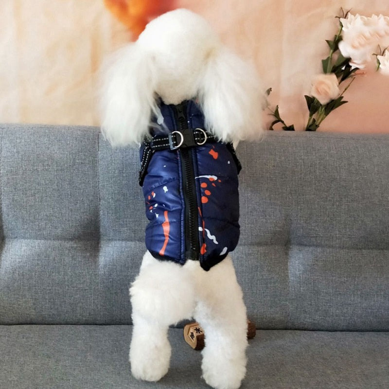 Winter Dog Clothes Waterproof Pet Warm Padded Vest Zipper Jacket Coat For Small Medium Large Dogs Chihuahua Pug Ropa Para Perros