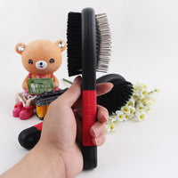 1PC Double Faced Pet Dog Comb Long Hair Brush Plastic Handle Puppy Cat Massage Bath Brush Multifunction Pet Grooming Tool