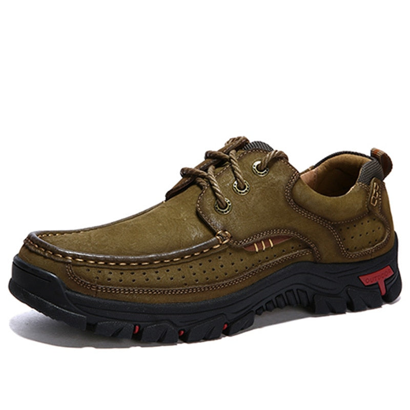 High Quality Men's shoes 100% Genuine Leather Casual Shoes Waterproof  Work Shoes Cow Leather Loafers Plus Size 38-48