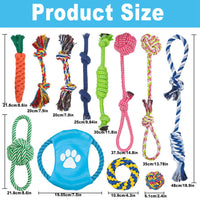 12Pcs Large Dog Toy Sets Chew Rope Toys for Dog Chewing Toys for Dog Outdoor Teeth Clean Toy for Big Dogs Juguete para Perros