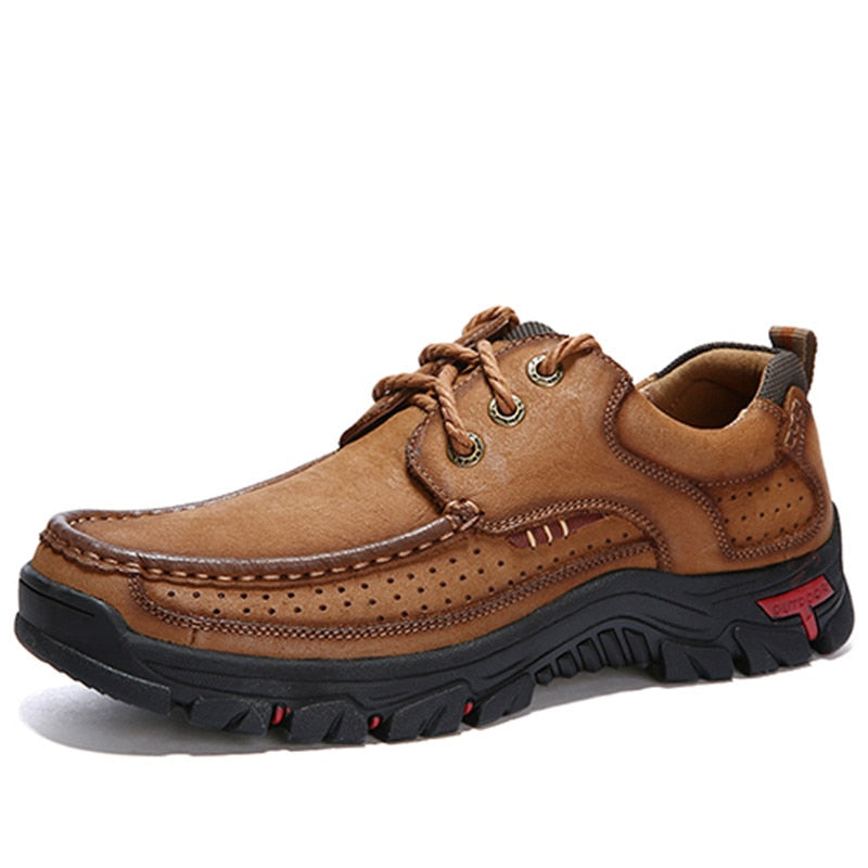 High Quality Men's shoes 100% Genuine Leather Casual Shoes Waterproof  Work Shoes Cow Leather Loafers Plus Size 38-48