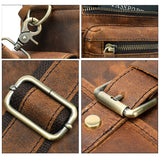 MVA Genuine Leather Men's Briefcase Messenger Bag Men's Leather Laptop Bag For men Office Bags For Men Briefcase Handbags 8537