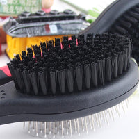 1PC Double Faced Pet Dog Comb Long Hair Brush Plastic Handle Puppy Cat Massage Bath Brush Multifunction Pet Grooming Tool