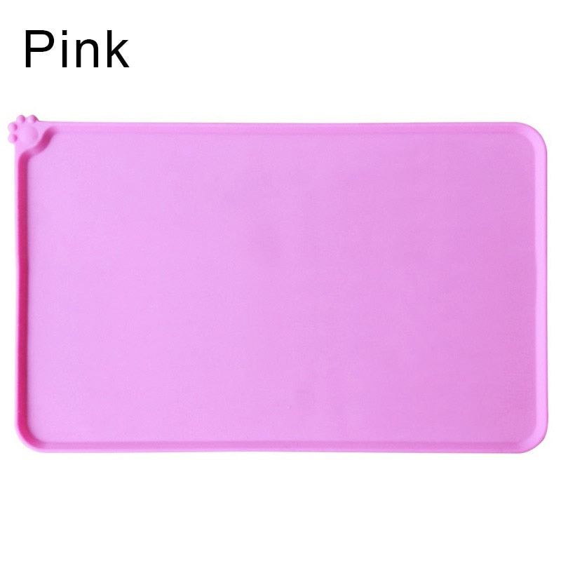 HOOPET Waterproof Pet Mat For Dog Cat Solid Color Silicone Pet Food Pad Pet Bowl Drinking Mat Dog Feeding Easy Washing