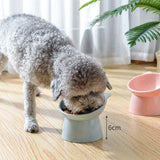 Cat Bowl High Foot Dog Bowl 45°Neck Protector Cat Pet Food Water Bowl Anti-overturning Binaural Pet Feeding Cup Pet Feeder Bowl
