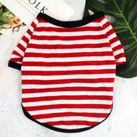 Stripe Summer Spring Dog T-shirt Soft Small Medium Dog Puppy Clothing Shirt Vest Printed Pet Dog Puppy Vest T-shirt  Dog Cloth