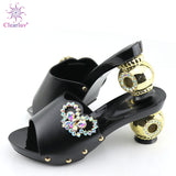 New Arrival Rhinestone Women Wedding Shoes Decorated with Rhinestone Summer High Heeled Shoes for Women Elegant Slip on Shoes