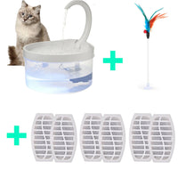 Pet Water Fountain Automatic Power-off When Lack of Water Bird Water Dispenser Dog Drinking Fountain With LED Light water level