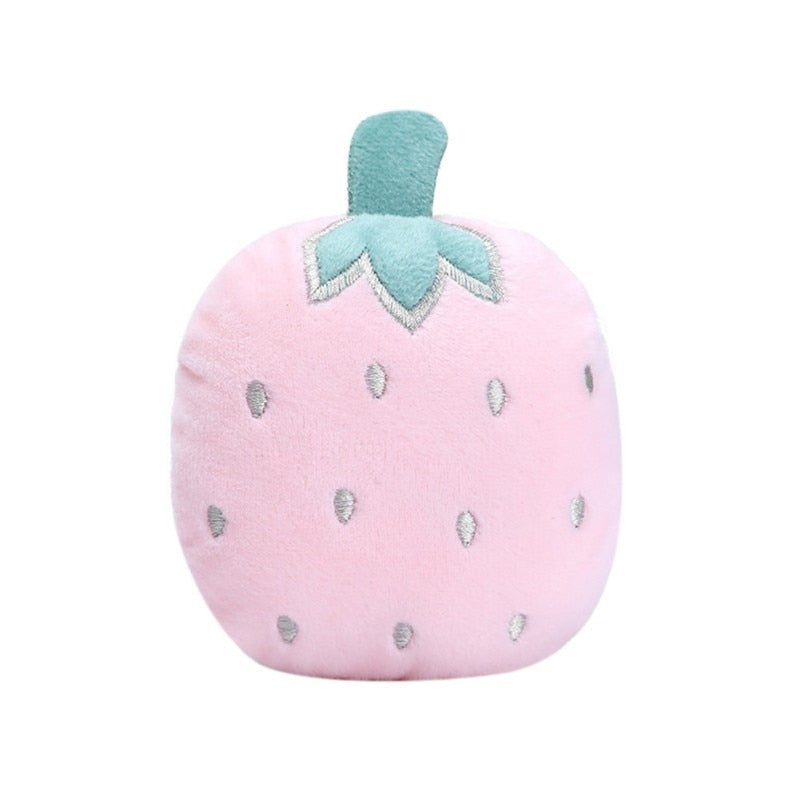 Dog Toys Plush Fruit Shaped Squeaky Cleaning Teeth Chew Toy Interactive Pet Molar Pet Toy For Dogs To Relieve Stress