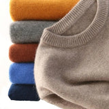 Men Cashmere Sweater Autumn Winter Soft Warm Jersey Jumper Robe Hombre Pull Homme Hiver Pullover V-Neck O-Neck Knitted Sweaters