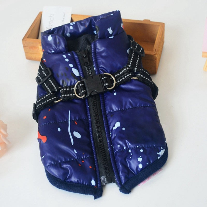 Winter Dog Clothes Waterproof Pet Warm Padded Vest Zipper Jacket Coat For Small Medium Large Dogs Chihuahua Pug Ropa Para Perros