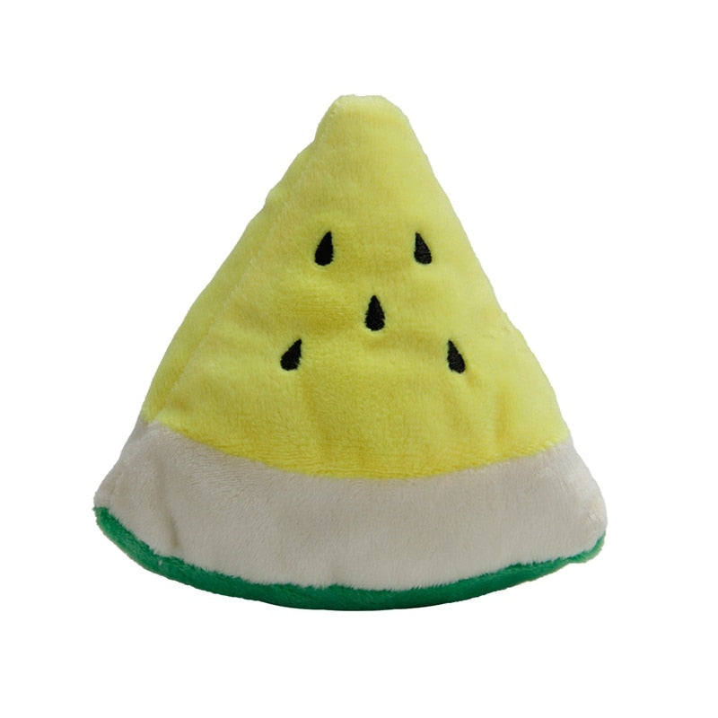 Dog Toys Plush Fruit Shaped Squeaky Cleaning Teeth Chew Toy Interactive Pet Molar Pet Toy For Dogs To Relieve Stress