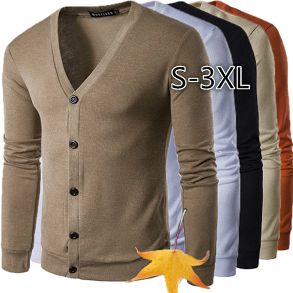 ZOGAA Autumn new style young men's fashion trend V cardigan sweater