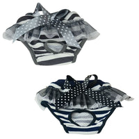Striped Bow Dog Hygiene Pants Pet Underwear Diaper Dog Puppy Diaper Pants Bow Short Panty Nappy Underwear Dogs Clothes