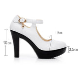 GKTINOO Quality Women's Leather Shoes With Heels 2023 Platform Mary Jane Shoes Women Pumps OL Office Work Shoes Woman High Heels