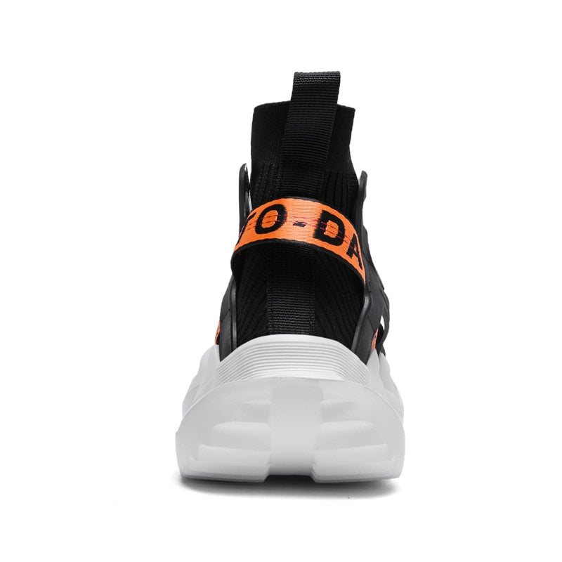 Men\'s High Top Casual Sports Shoes Flying Knitting Running Shoes High Street Popcorn Socks High Quality Men\'s Shoes