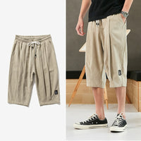 Plus Size Summer Harem Pants Men Short Joggers Chinese Style Calf-Length Casual Baggy Pants Male Capris Trousers 8XL