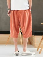 Plus Size Summer Harem Pants Men Short Joggers Chinese Style Calf-Length Casual Baggy Pants Male Capris Trousers 8XL