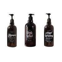 500ml Nordic PET Soap Bottle Brown Bathroom Shower Gel Refillable Bottles Shampoo Wash Hair Conditioner Lotions Press Dispenser