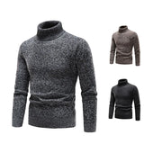 Brand Men Turtleneck Sweaters and Pullovers 2023 New Fashion Knitted Sweater Winter Men Pullover Homme Wool Casual Solid Clothes