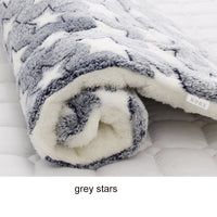 Soft Fleece Pad Pet Blanket Flannel Thickened Pet Bed Mat for Puppy Dog Cat Sofa Cushion Home Rug Keep Warm Sleeping Cover