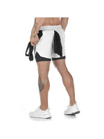 Men Shorts Running Gym Sports Shorts Pocket 2 In 1 Quick Dry Workout Training Gym Fitness Jogging Short Pants Summer Men Shorts