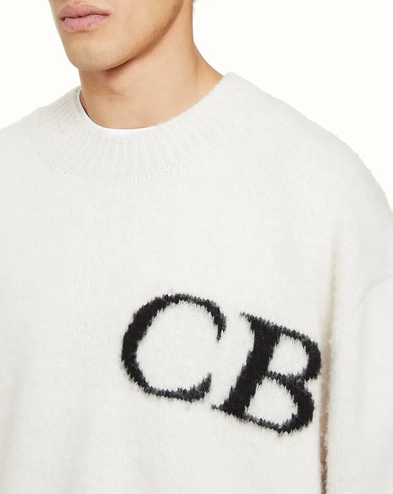 Letter Jacquard Logo Oversize Sweatshirts Men Women High Quality O-Neck Cole Buxton Knit Sweater