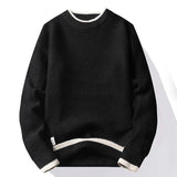 Men Sweater Streetwear 2023 Fashion Striped Pullover Men Knitwear Shirt Pull Homme Autumn Winter Cotton Sweaters