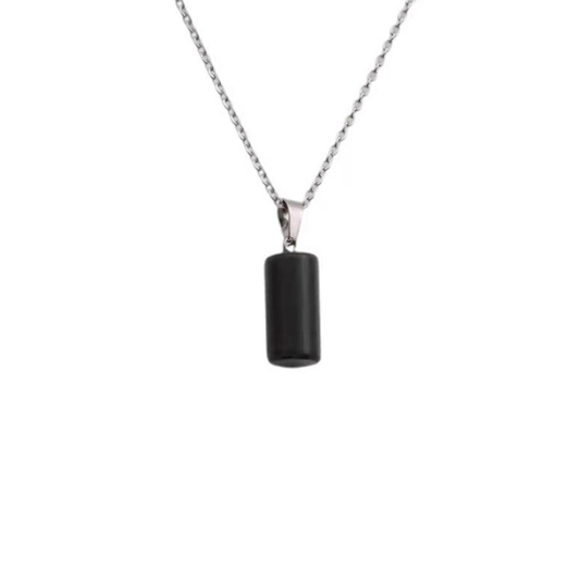 Retro Cylindrical Pendant Necklace
