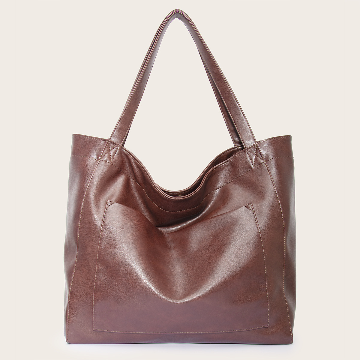 Women's Fashionable Horizontal Square Pockets Tote Bag