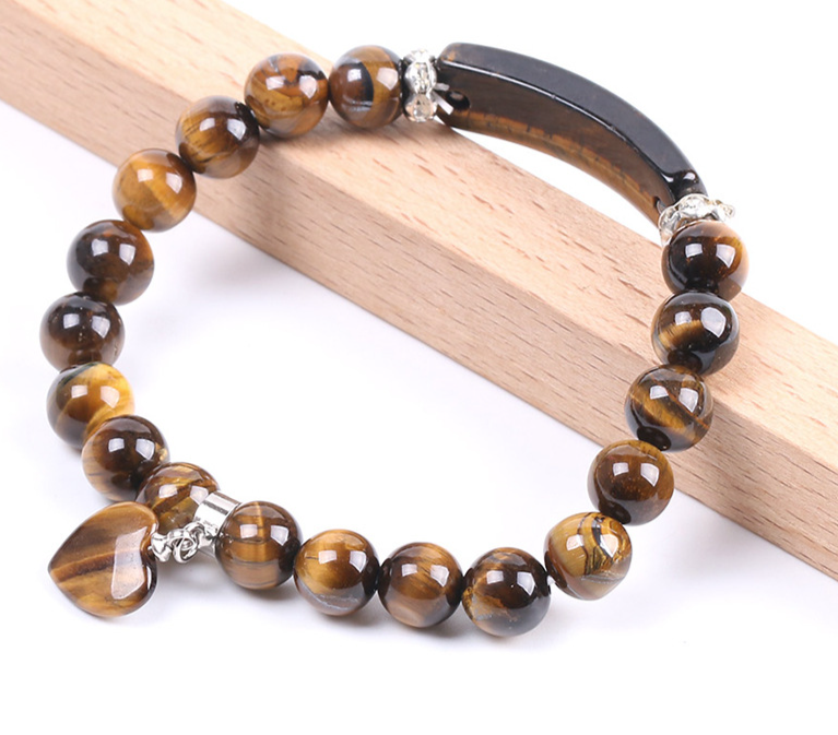 Tigers Eye Stone Beaded Bracelet