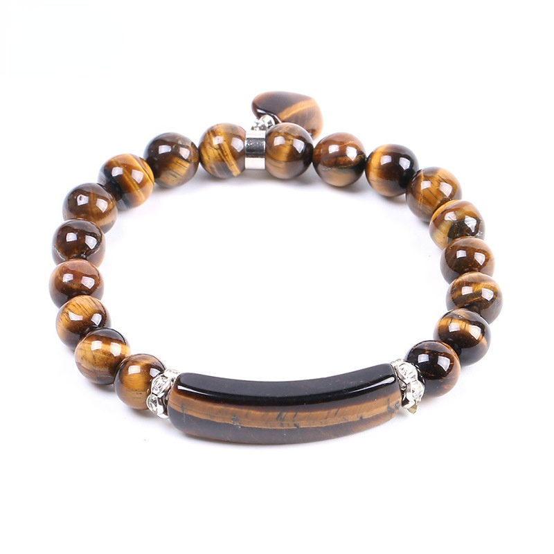 Tigers Eye Stone Beaded Bracelet