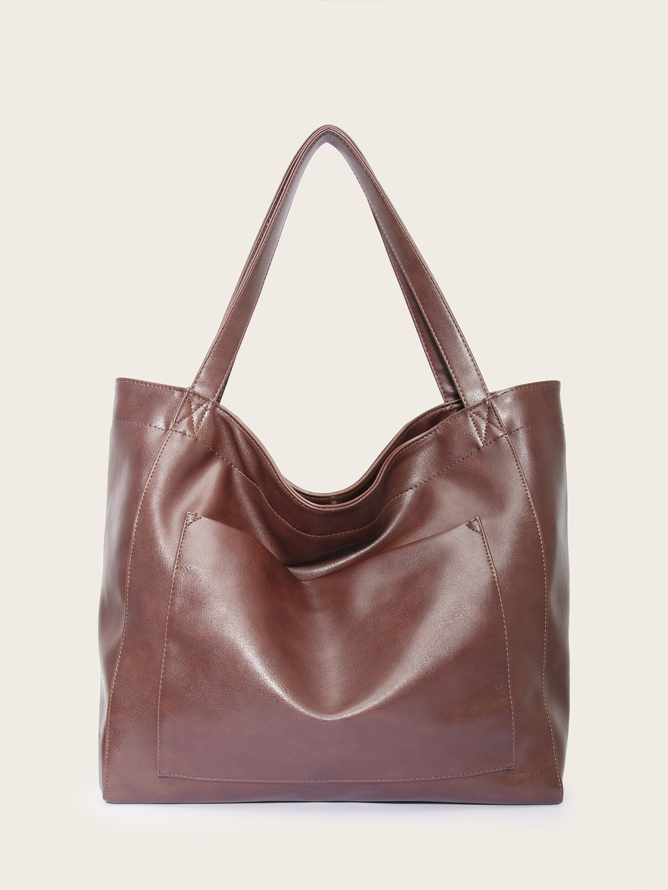 Women's Retro Horizontal Square Pockets Tote Bag
