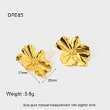 18K Gold Sunfrirlower Stud Earrings