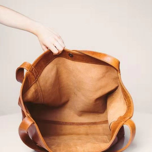 Women's Retro Horizontal Square Pockets Tote Bag