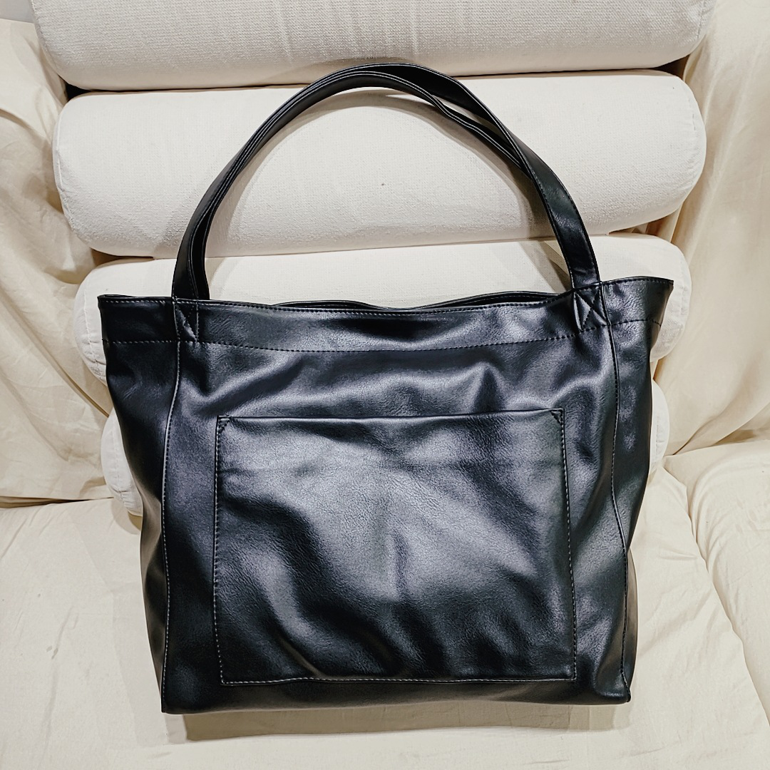 Women's Fashionable Horizontal Square Pockets Tote Bag