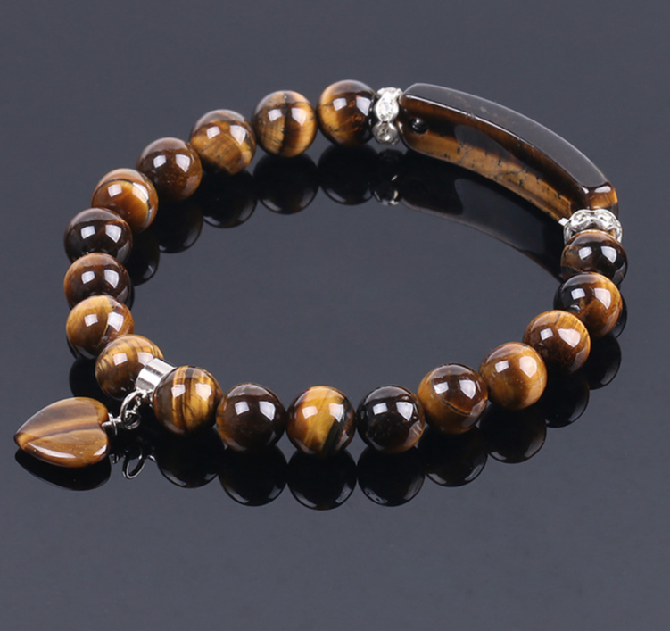 Tigers Eye Stone Beaded Bracelet