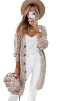 Long Sleeve Button Up Hollowed Cardigan