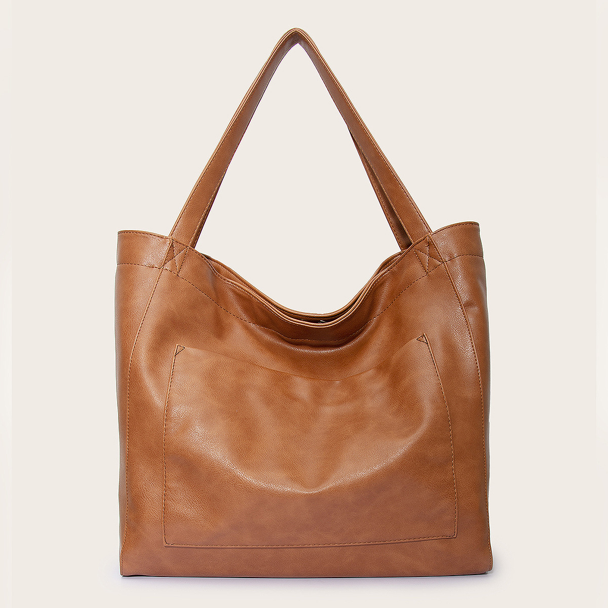 Women's Fashionable Horizontal Square Pockets Tote Bag
