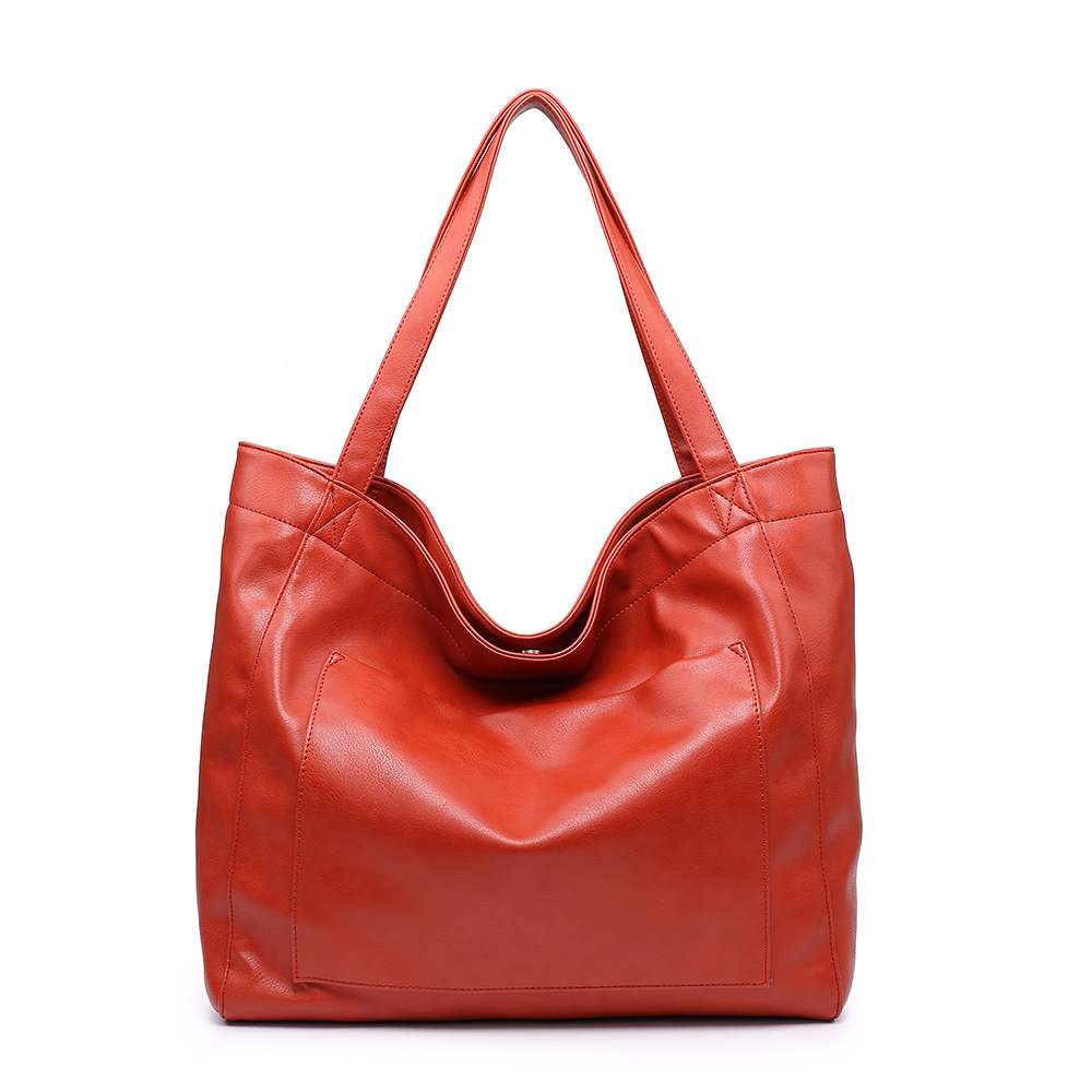 Women's Fashionable Horizontal Square Pockets Tote Bag