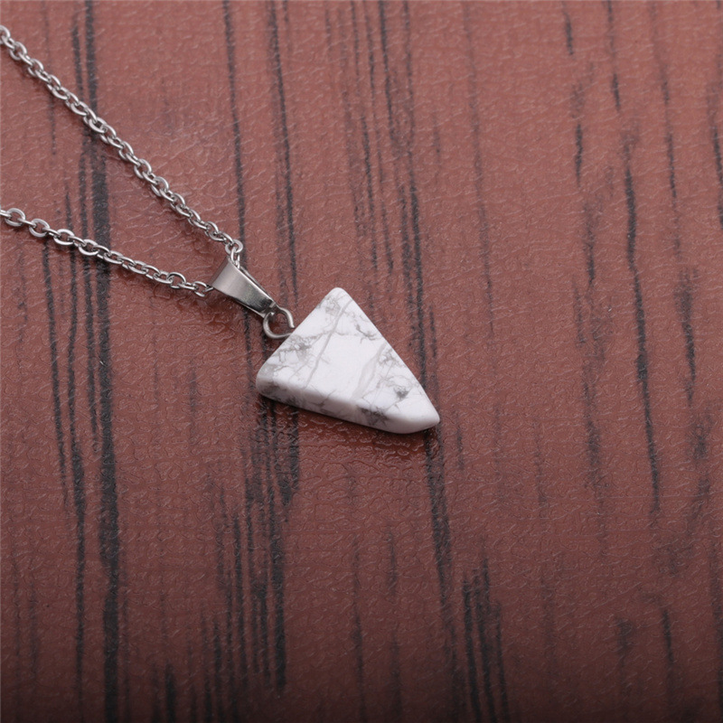 Retro Triangular Natural Stone Necklace