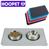 HOOPET Waterproof Pet Mat For Dog Cat Solid Color Silicone Pet Food Pad Pet Bowl Drinking Mat Dog Feeding Easy Washing