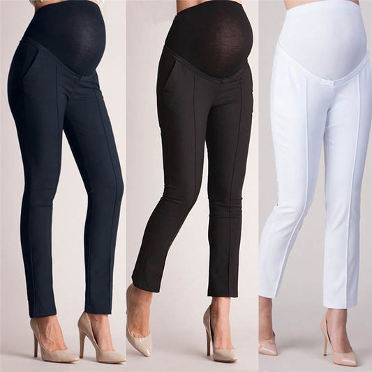 Women's Pants Stomach Pregnant Women's Trousers Elastic Belly Protection Maternity Pregnant Pants Trousers Pencil Pants