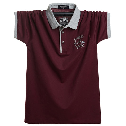 Men Short Polo Shirt Slim Fit Camisa Casual Cotton Summer Short Sleeve Shirt Homme 5XL Plus Size Business Work Tops Shirt